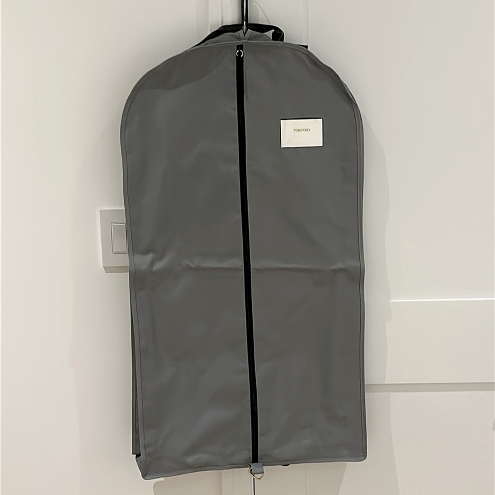 Tom Ford Logo Garment Bag with Handles Gray 35”x 19.5” x 3.25”